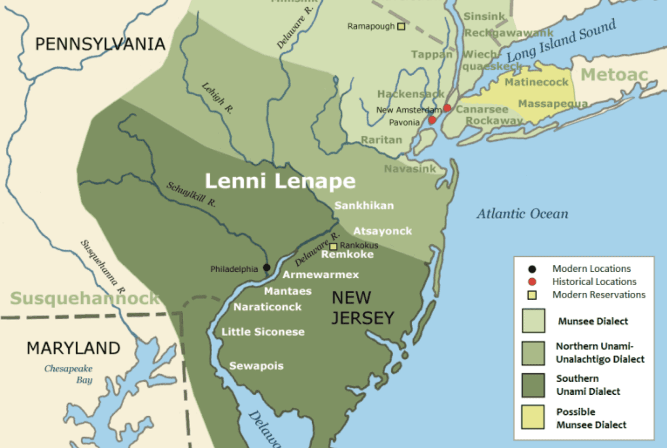 Native Land Acknowledgment Reset - Lenape Native Land Map